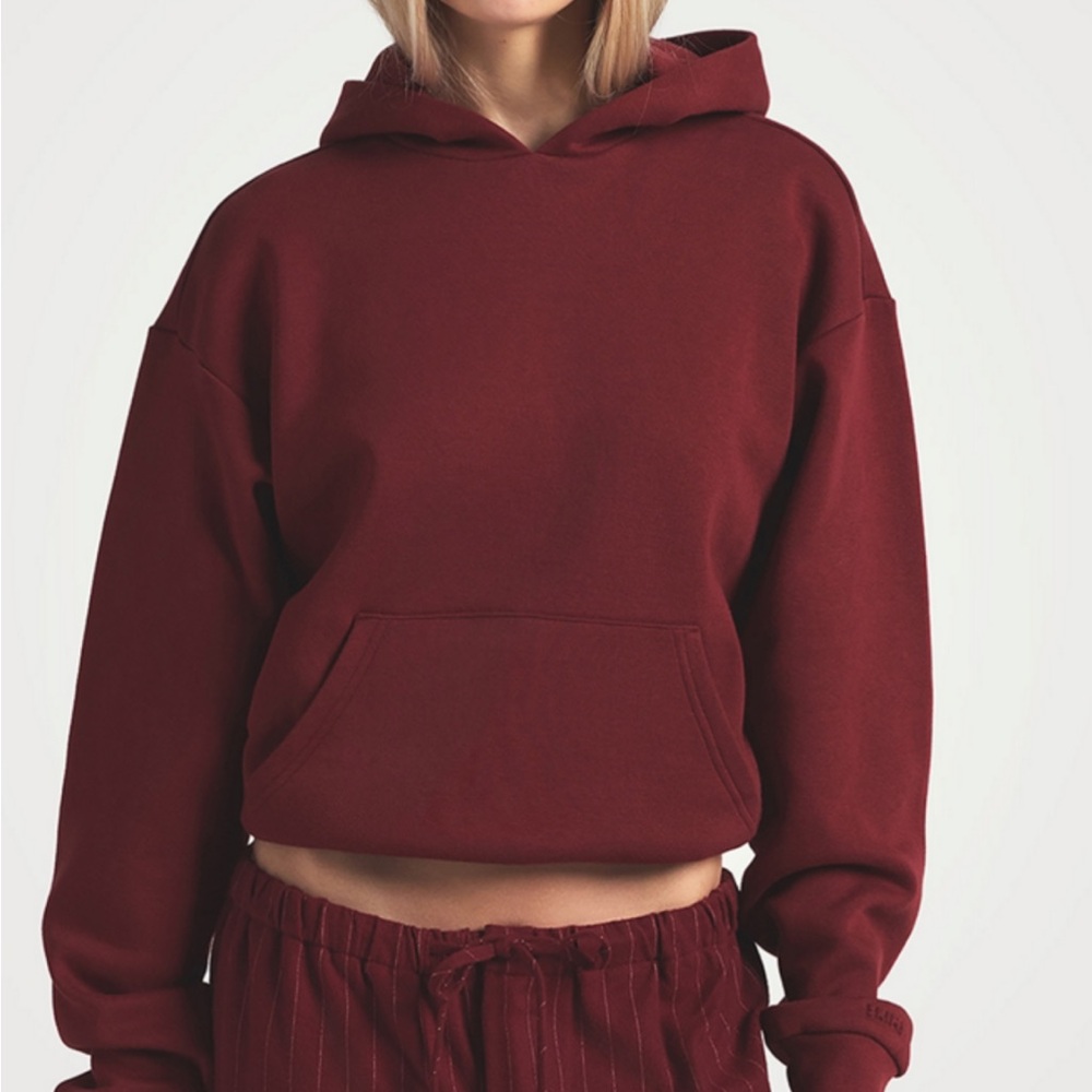 SKIMS Cotton Fleece Classic Hoodie - Merlot